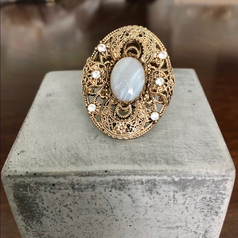 Gold and Pearl Style Ring